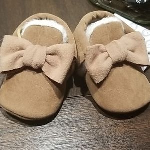 Tan Suede Baby Shoes